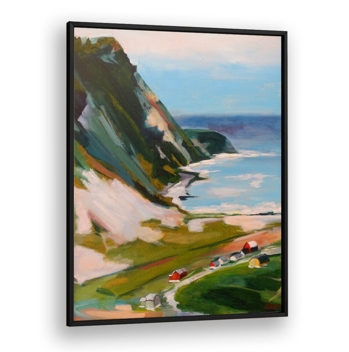NORWEGIAN TOWN , LANDSCAPE PAINTINGS