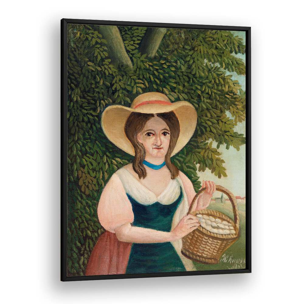 WOMAN WITH BASKET OF EGGS (1905–1910) , VINTAGE PAINTINGS