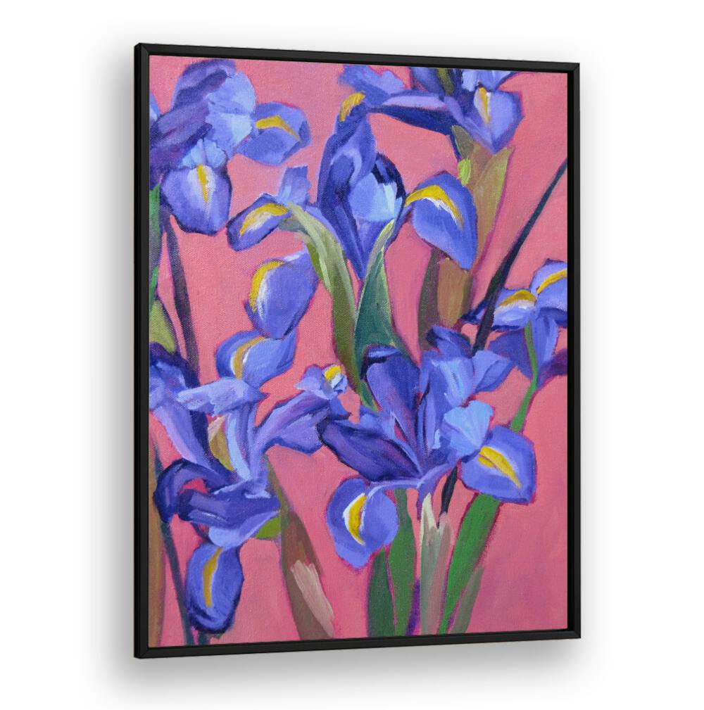 IRISES IV ,  FLORAL FLOWER PAINTINGS
