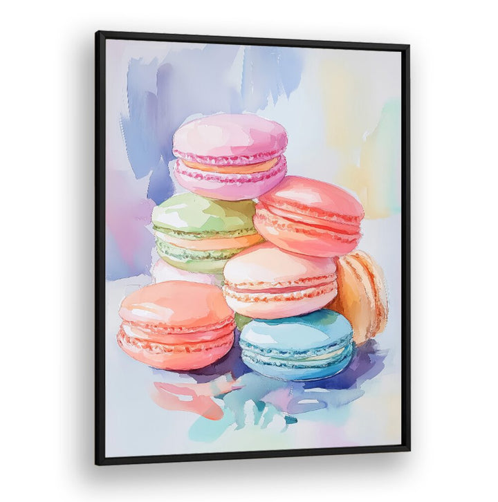 Delight in the vibrant COLORFUL MACARON, BAR art, perfect for sweet treat lovers seeking a bright décor piece.