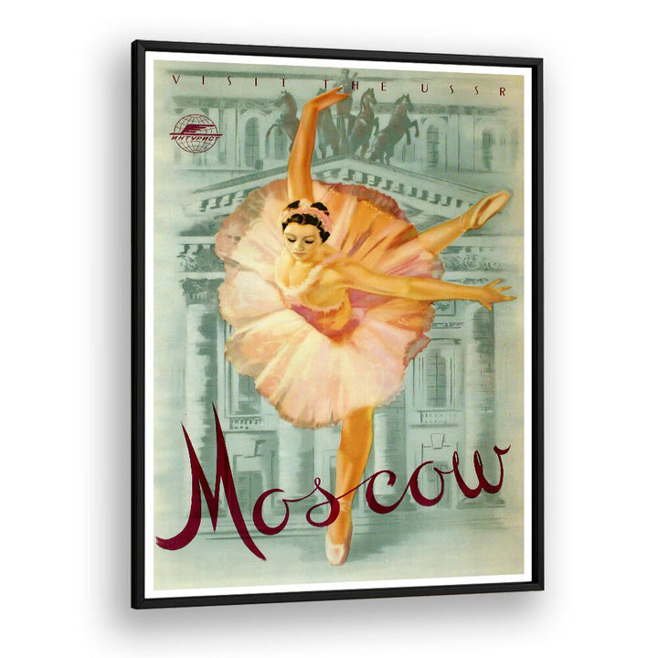 Moscow I Vintage Travel Posters showcase stunning ballet art, embodying the charm of Russia's iconic capital.