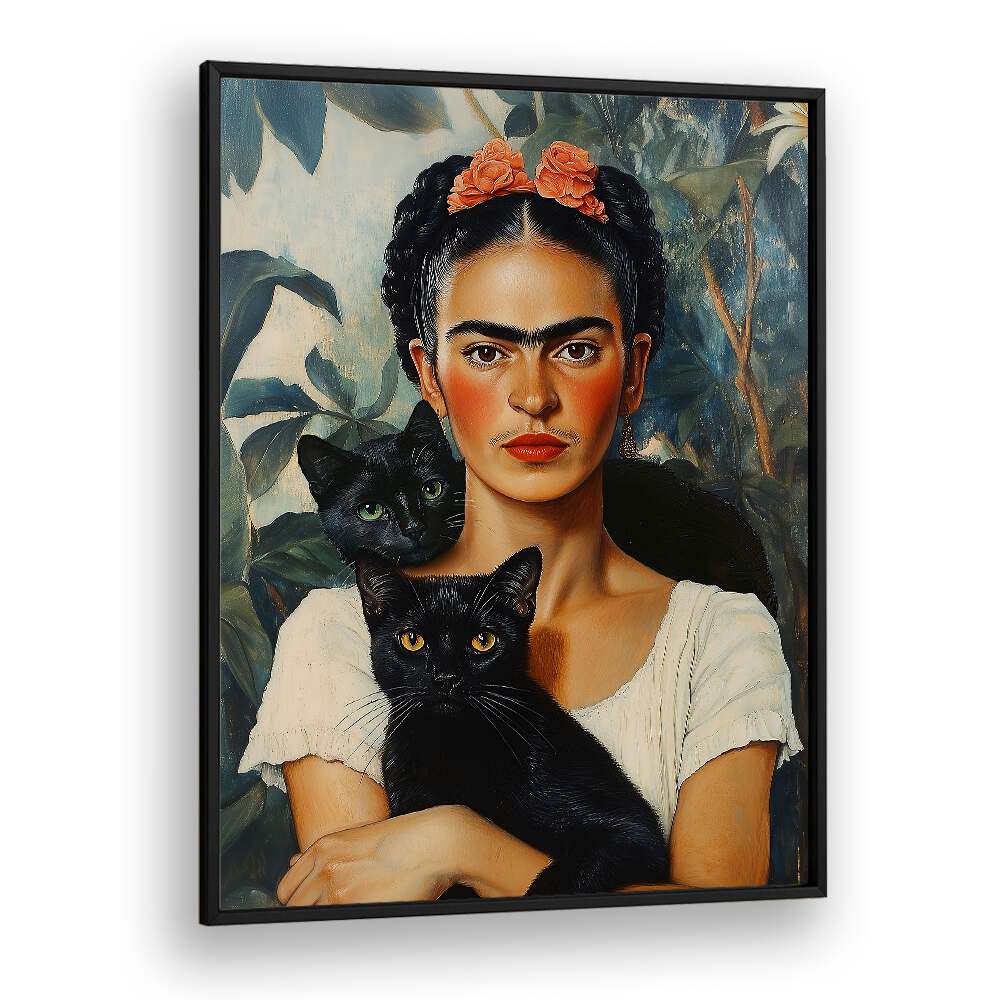 FRIDA AND CATS BY DIKHOTOMY , ALTERED ART PRINTS