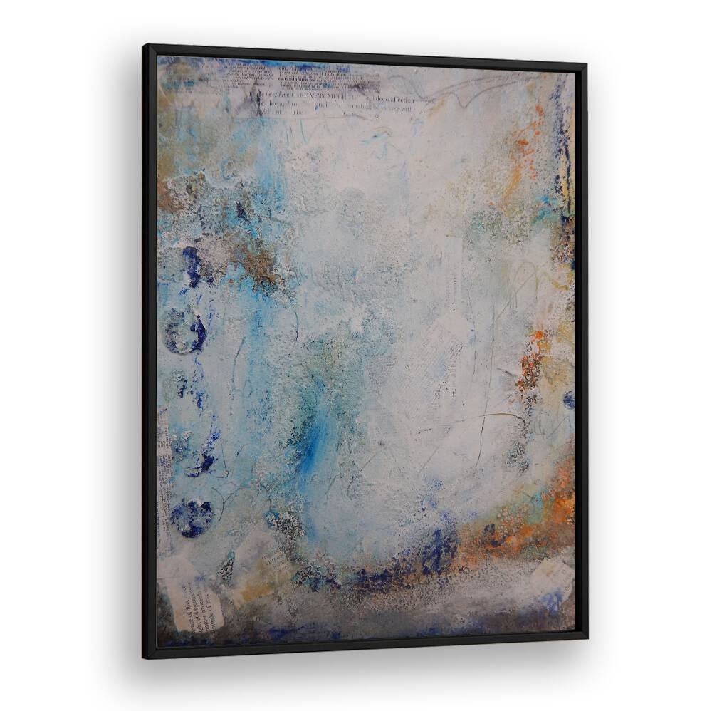 Elegant ENTABLATURE, ABSTRACT PAINTINGS showcase soothing blue tones, perfect for enhancing your space's aesthetic appeal.