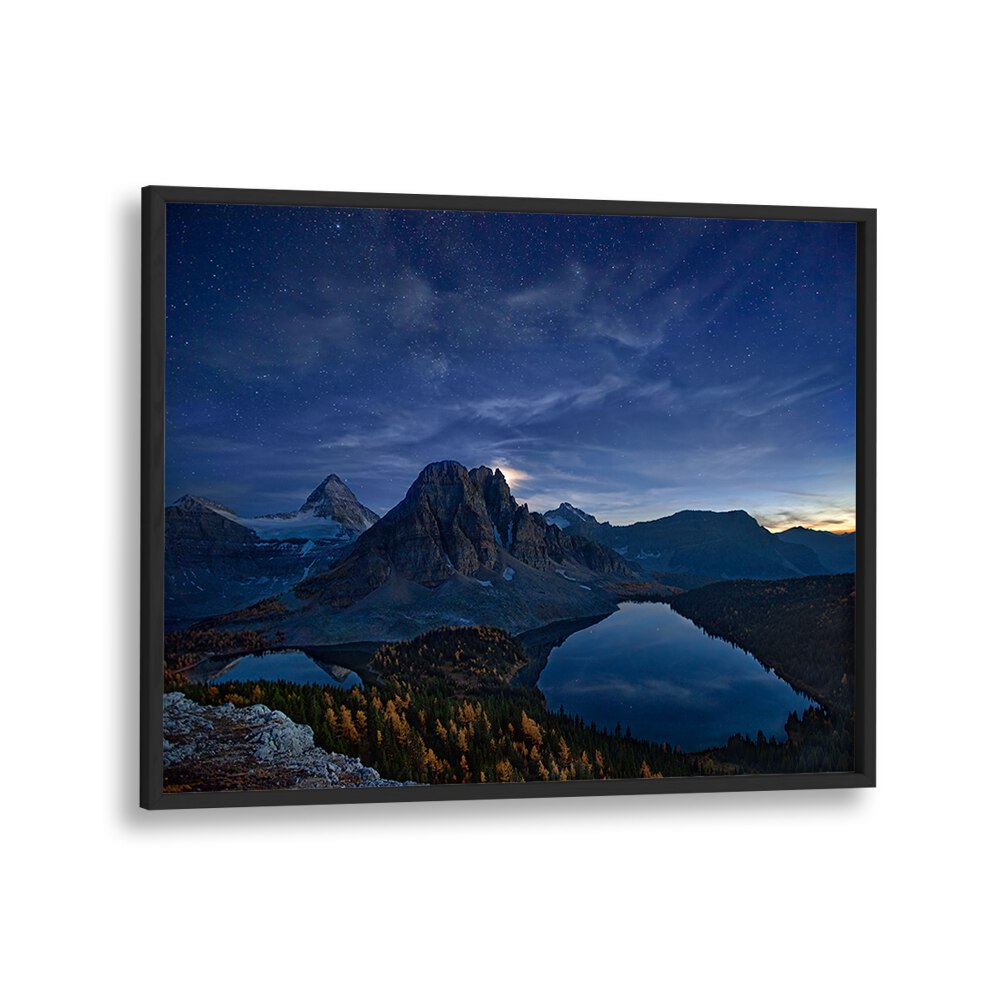 Breathtaking Starry Night at Mount Assiniboine, photography prints showcasing a stunning star-filled sky.