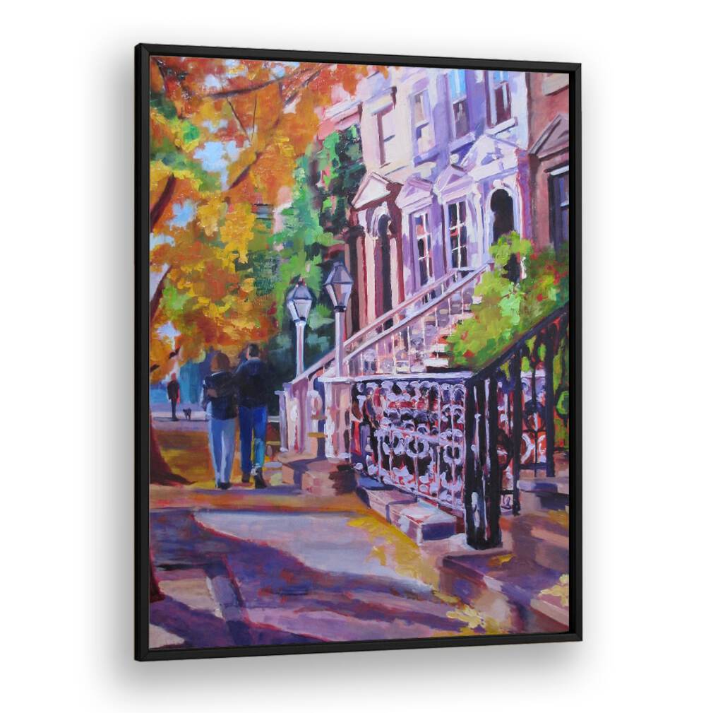 AUTUMN STROLL , LANDSCAPE PAINTINGS
