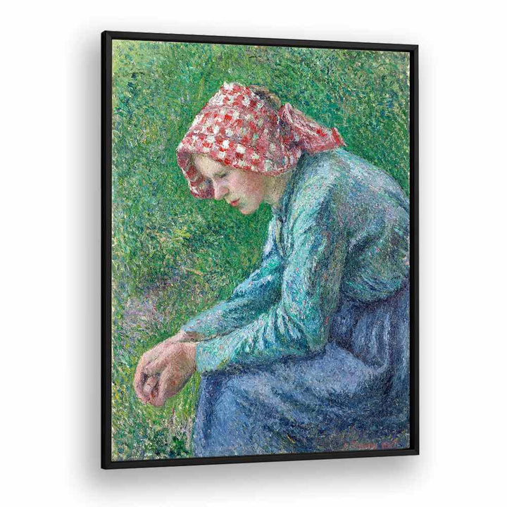 A SEATED PEASANT WOMAN (1885) , VINTAGE PAINTINGS