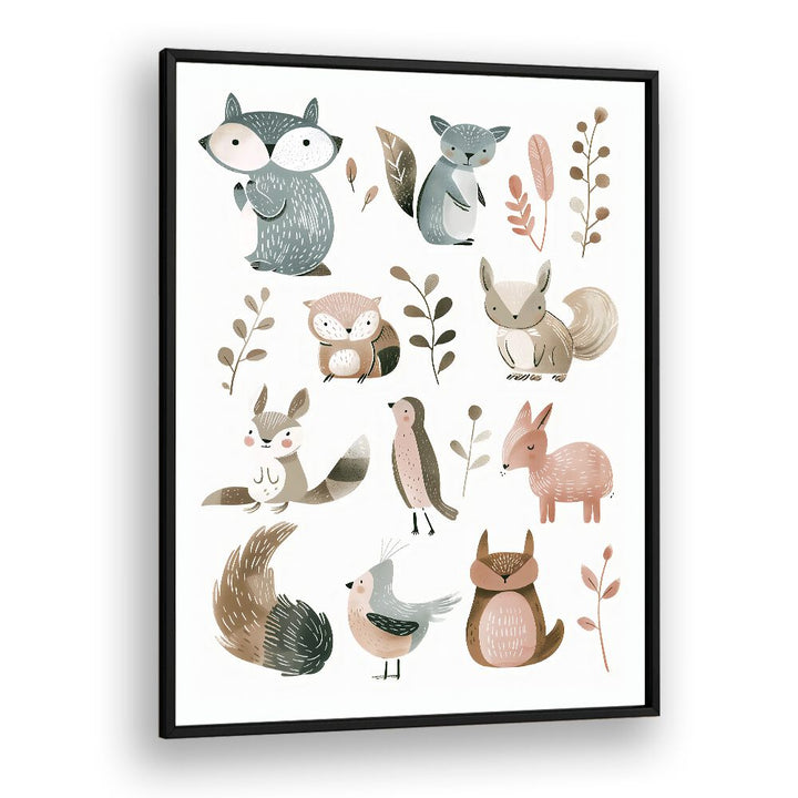 CUTE ANIMALS II BY ANDREAS MAGNUSSON, KIDS ROOM PAINTINGS , KIDS ROOM WALL ART