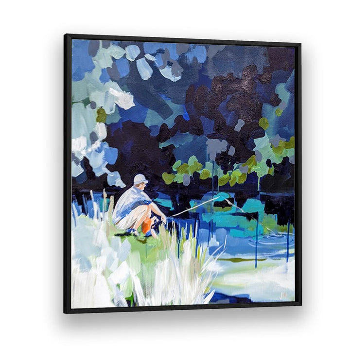 Tranquil GONE FISHIN, BEACH PAINTINGS showcase serene fishing scenes, perfect for coastal home decor.