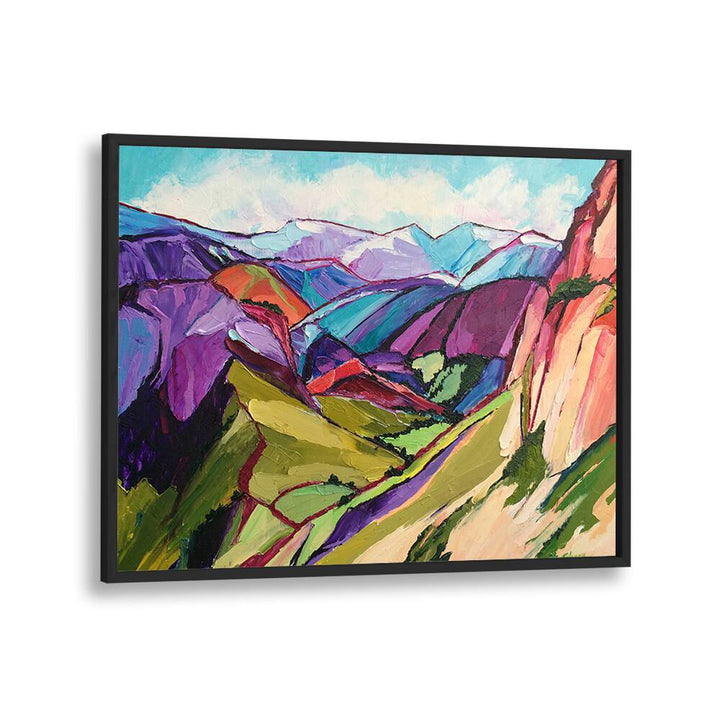 HIKING IN THE SWISS ALPS , LANDSCAPE PAINTINGS