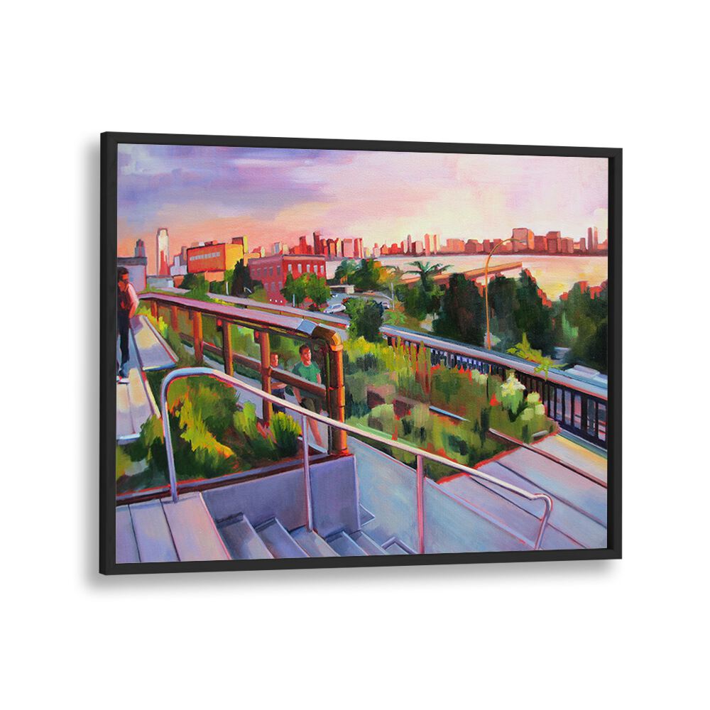 HIGH LINE SUNSET , LANDSCAPE PAINTINGS