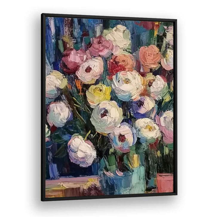 Colorful blooms in a vase showcase elegant artistry in FLOWER IN A VASE II, perfect for any modern decor.