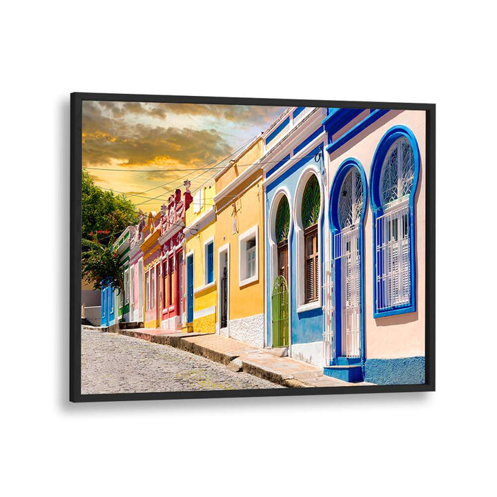 COLORFUL SUNSET STREET , BEACH PAINTINGS