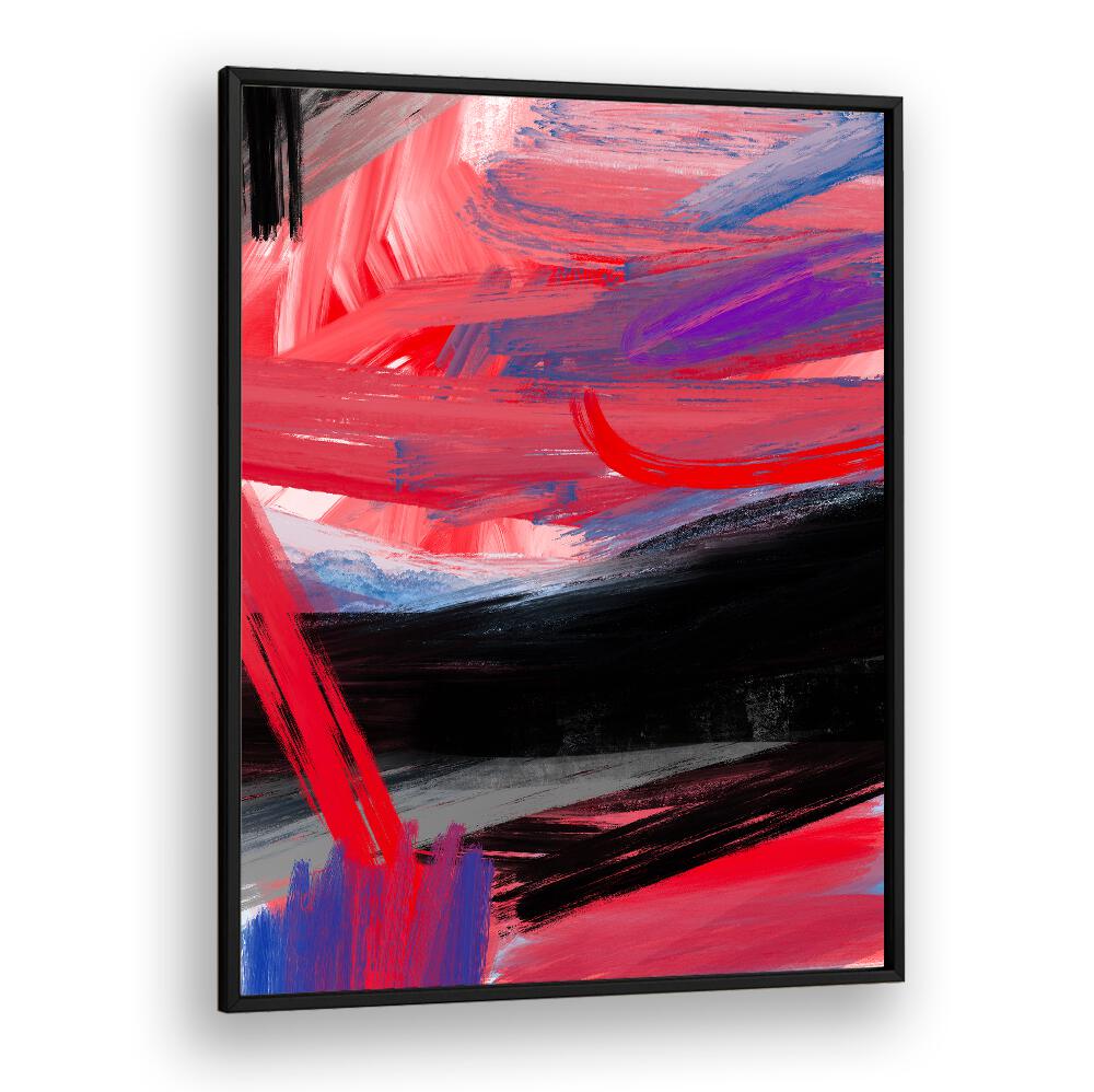 Bold strokes in red and black create a captivating RED AND BLACK ABSTRACTION, ABSTRACT PAINTINGS for modern spaces.