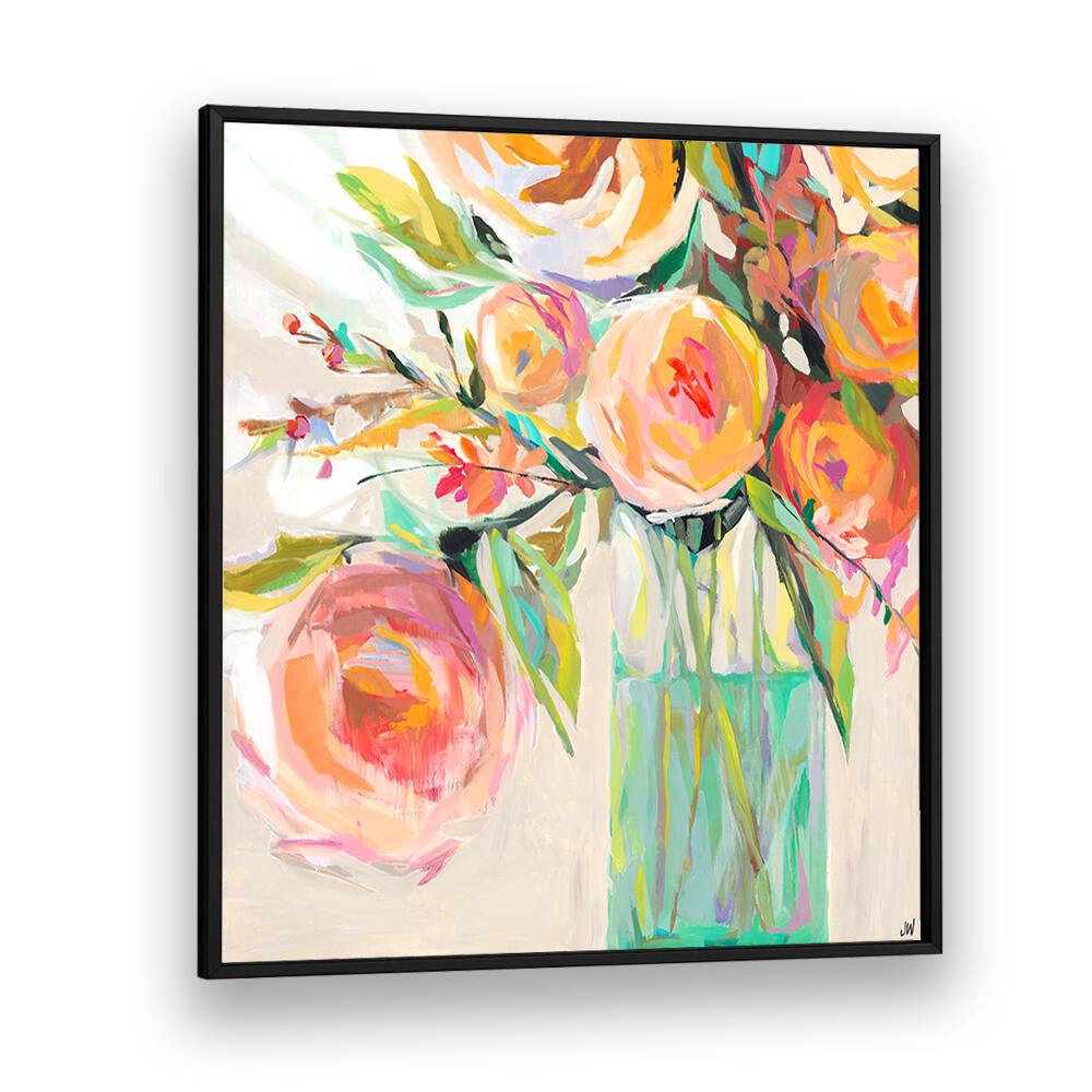 Vibrant KELLY S BOUQUET, FLORAL FLOWER PAINTINGS brighten any space with abstract floral brushstrokes and colors.