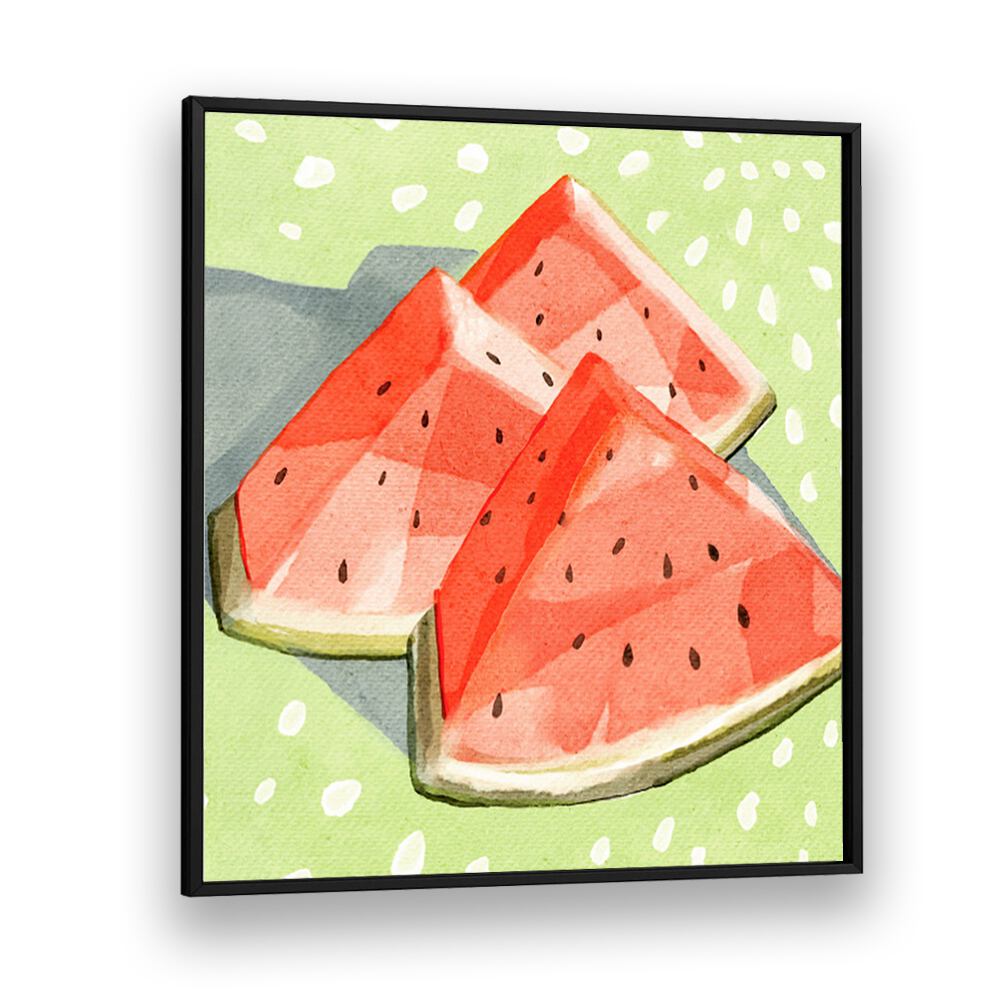 Brightly colored WATERMELON II, KITCHEN POSTERS add a refreshing touch to your kitchen decor, celebrating summer's fruit.
