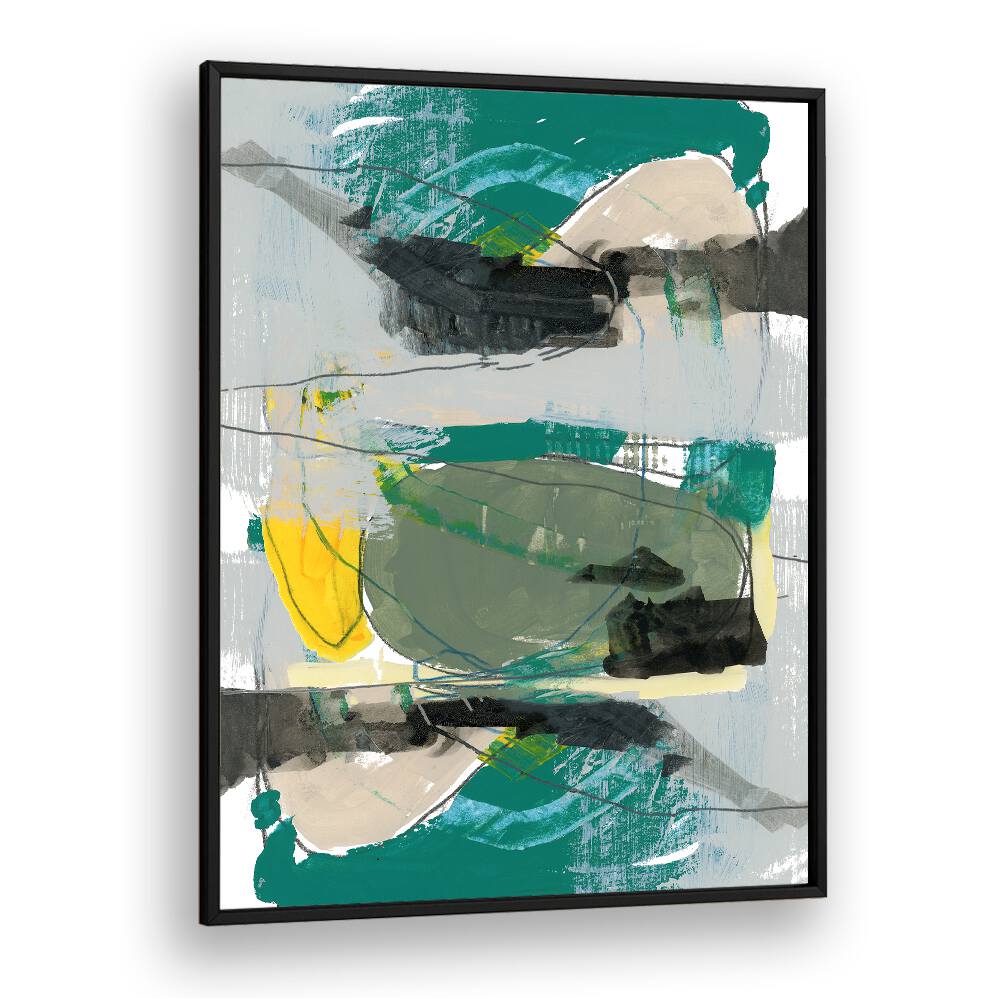 Vibrant hues and intricate designs in CONTEMPORARY GREEN I, ABSTRACT PAINTINGS elevate any modern space beautifully.