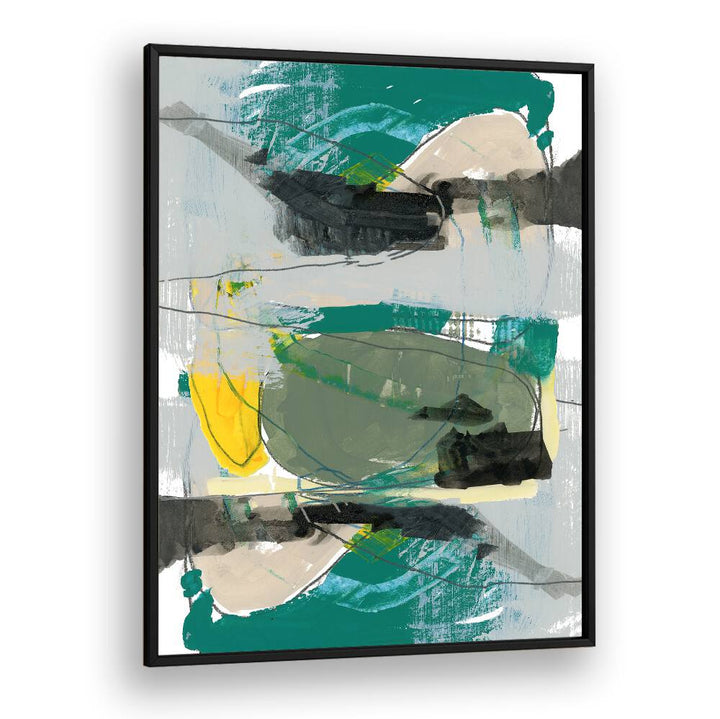 Vibrant hues and intricate designs in CONTEMPORARY GREEN I, ABSTRACT PAINTINGS elevate any modern space beautifully.