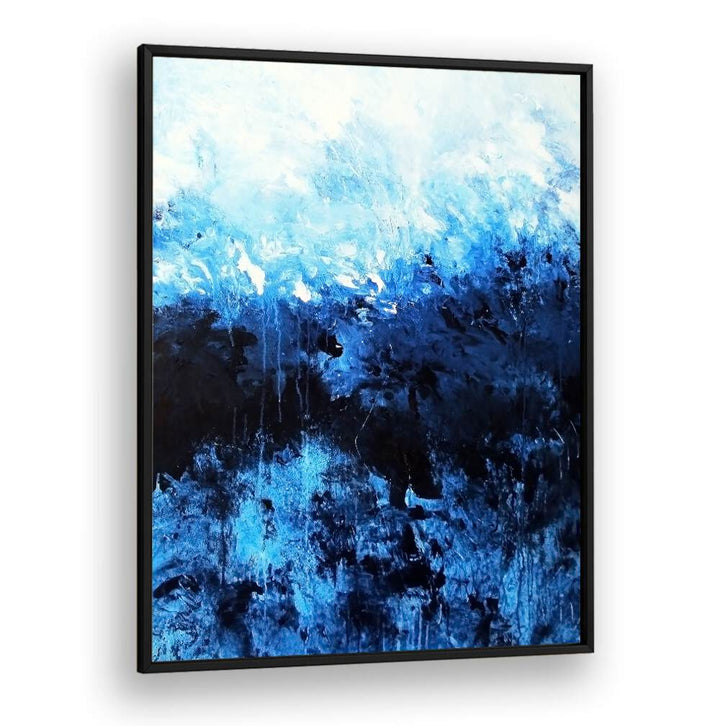 Elegant blue hues blend beautifully in the ABSTRACT DESIGN XIX, perfect for modern spaces. Shop ABSTRACT PAINTINGS now!