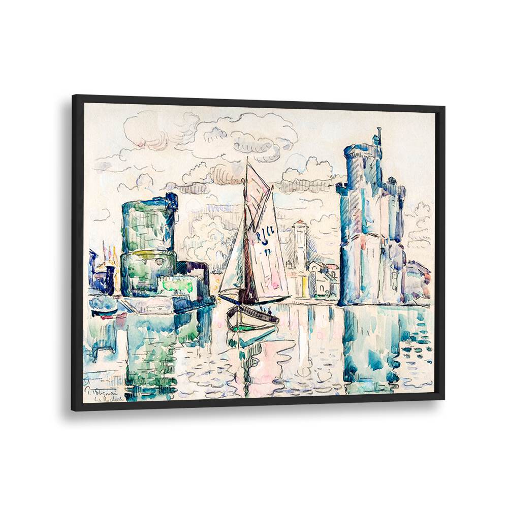 ENTRANCE TO THE HARBOR OF LA ROCHELLE , VINTAGE PAINTINGS