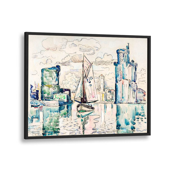 ENTRANCE TO THE HARBOR OF LA ROCHELLE , VINTAGE PAINTINGS