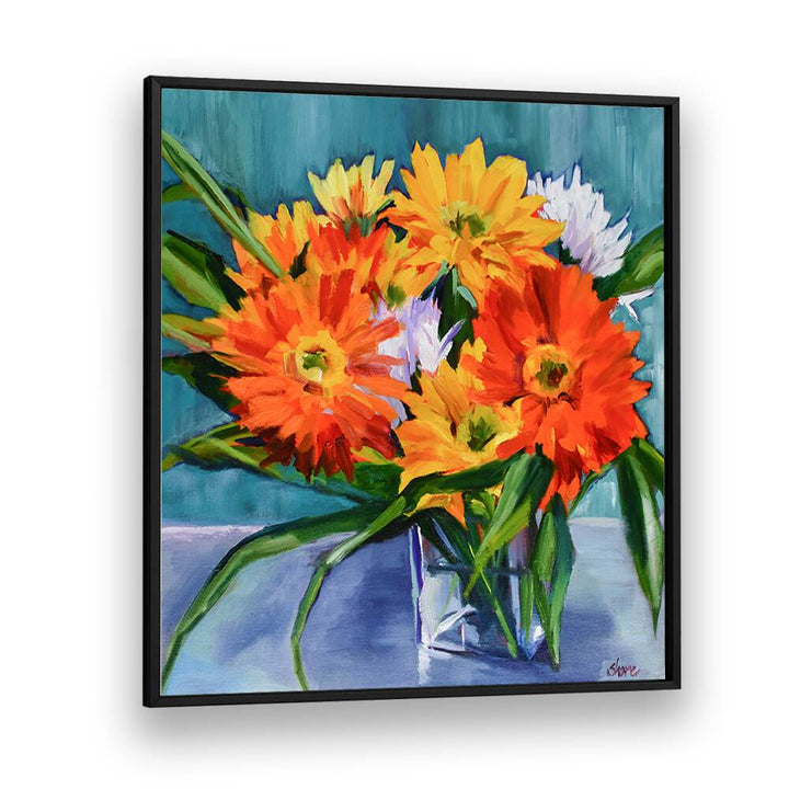 FLOWERS IN VASE , FLORAL FLOWER PAINTINGS