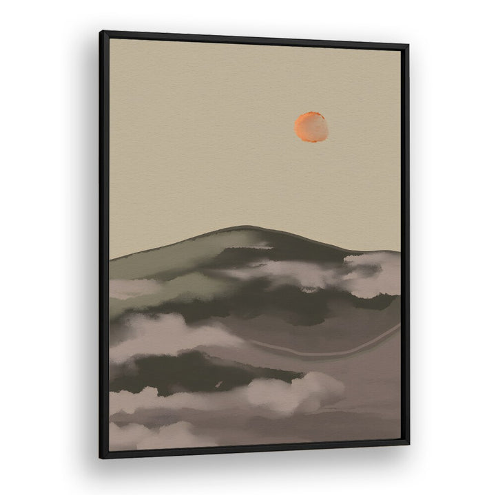 DAYS- WATERCOLOUR, LANDSCAPE PAINTINGS featuring tranquil hills and a soft sunset for serene artistic inspiration.