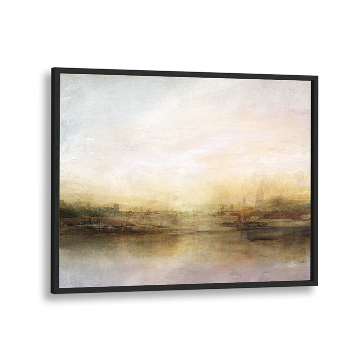 Serene EVENING RIVER, ABSTRACT PAINTINGS capturing tranquil waters and soft hues, perfect for enhancing your space.