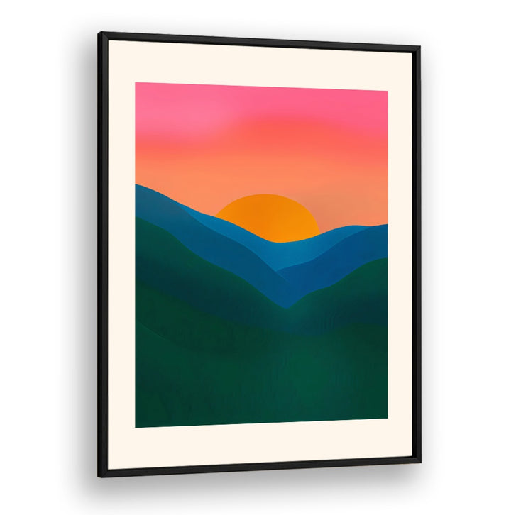ECHO , LANDSCAPE PAINTINGS featuring vibrant hills and sunset hues bringing calm and beauty to your home decor.