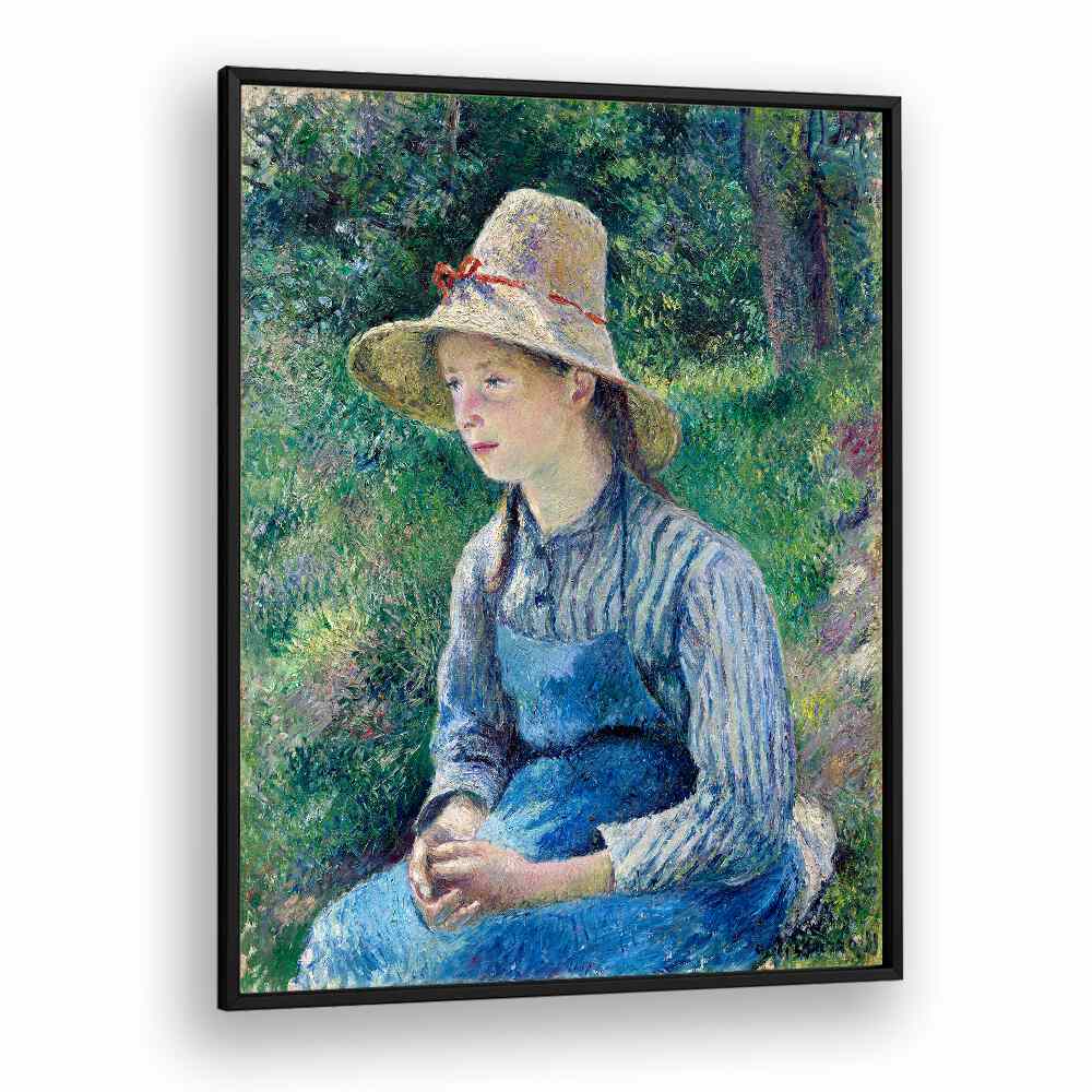 PEASANT GIRL WITH A STRAW HAT (1881)  , VINTAGE PAINTINGS