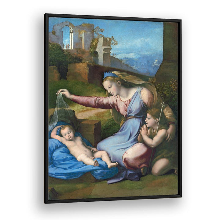 MADONNA WITH THE BLUE DIADEM (1510-1512) BY RAPHAEL RAFFAELLO , VINTAGE PAINTINGS