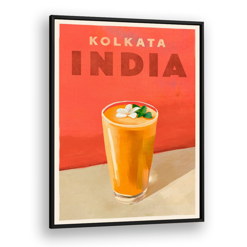 TRAVEL POSTER COCKTAIL KOLKATA INDIA BY THE WHISKEY GINGER ,BAR POSTERS , BAR ART PRINTS