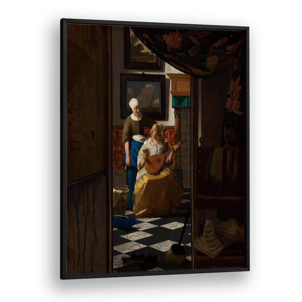 THE LOVE LETTER (CA. 1669 –1670) BY JOHANNES VERMEER, VINTAGE PAINTINGS