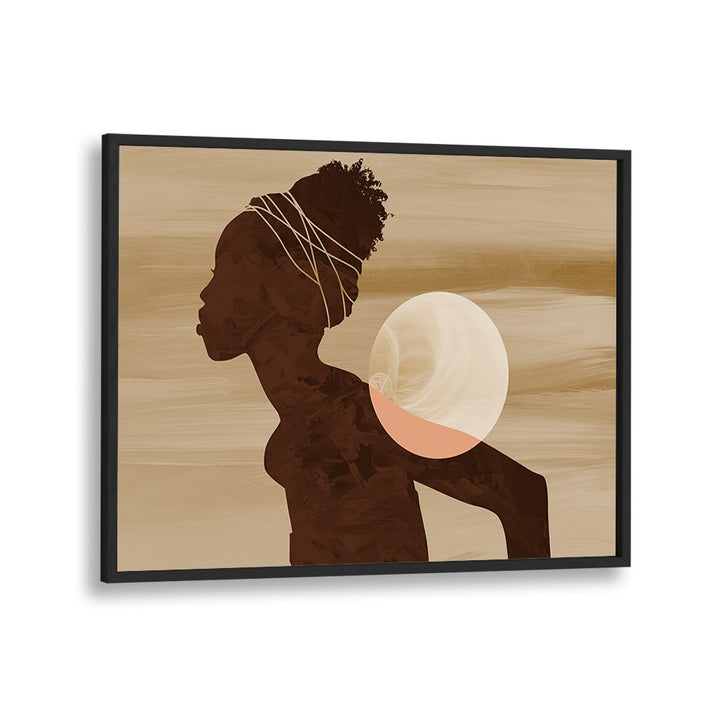 Stylish silhouette artwork featuring the ANGOLAN MOON, AFRICAN ART PAINTINGS, adding elegance to any space.