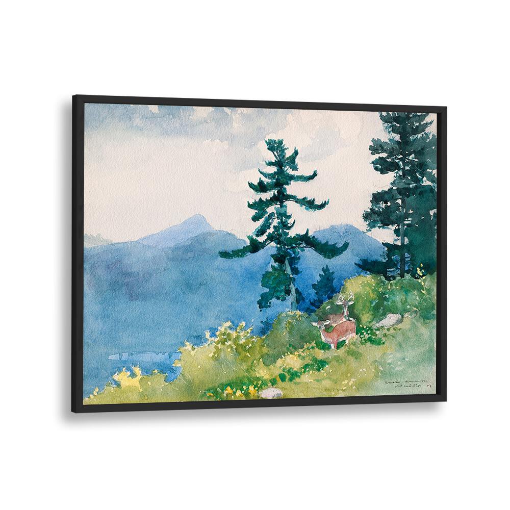 NORTH WOODS CLUB, ADIRONDACKS , VINTAGE PAINTINGS