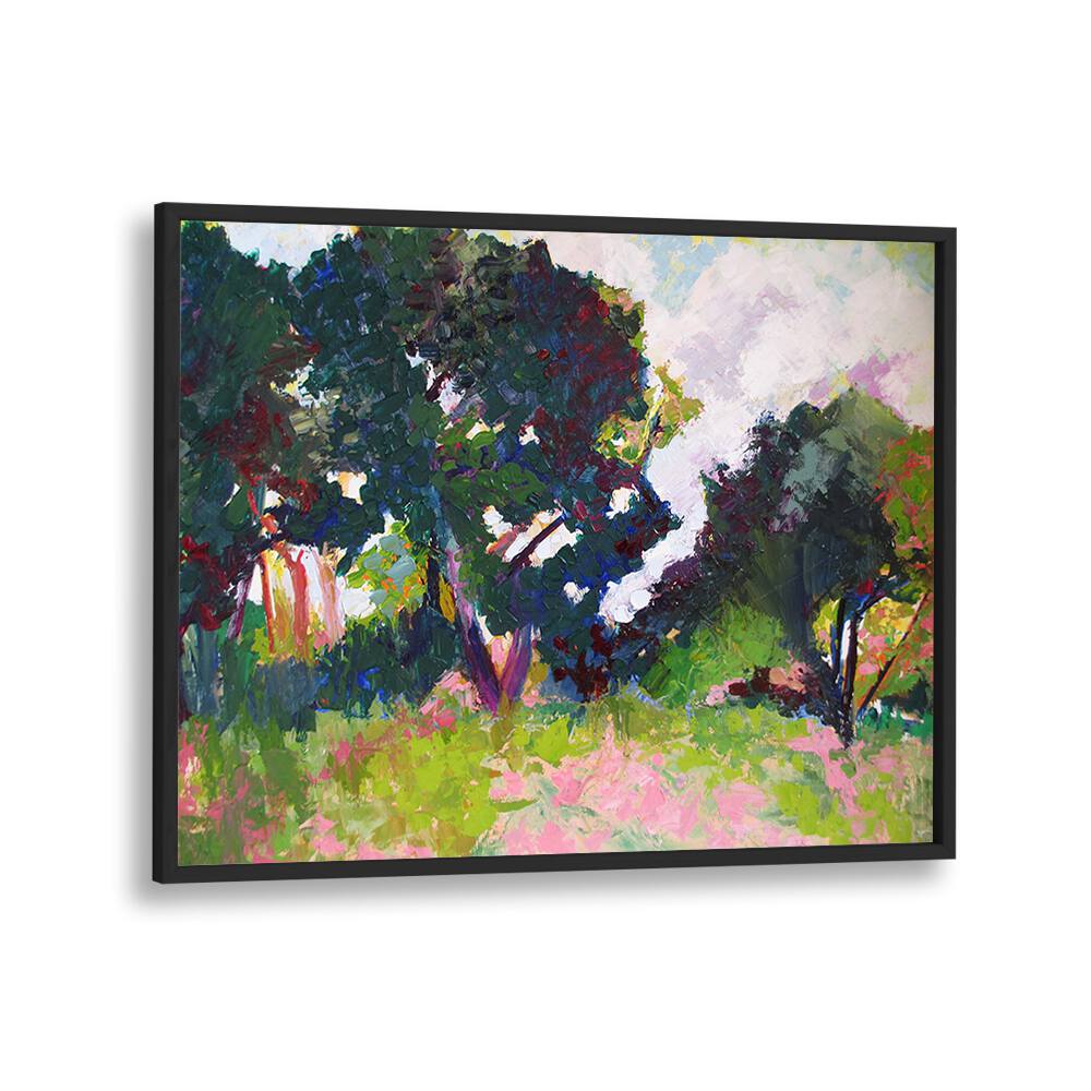 TREES IN THE DISTANCE , LANDSCAPE PAINTINGS