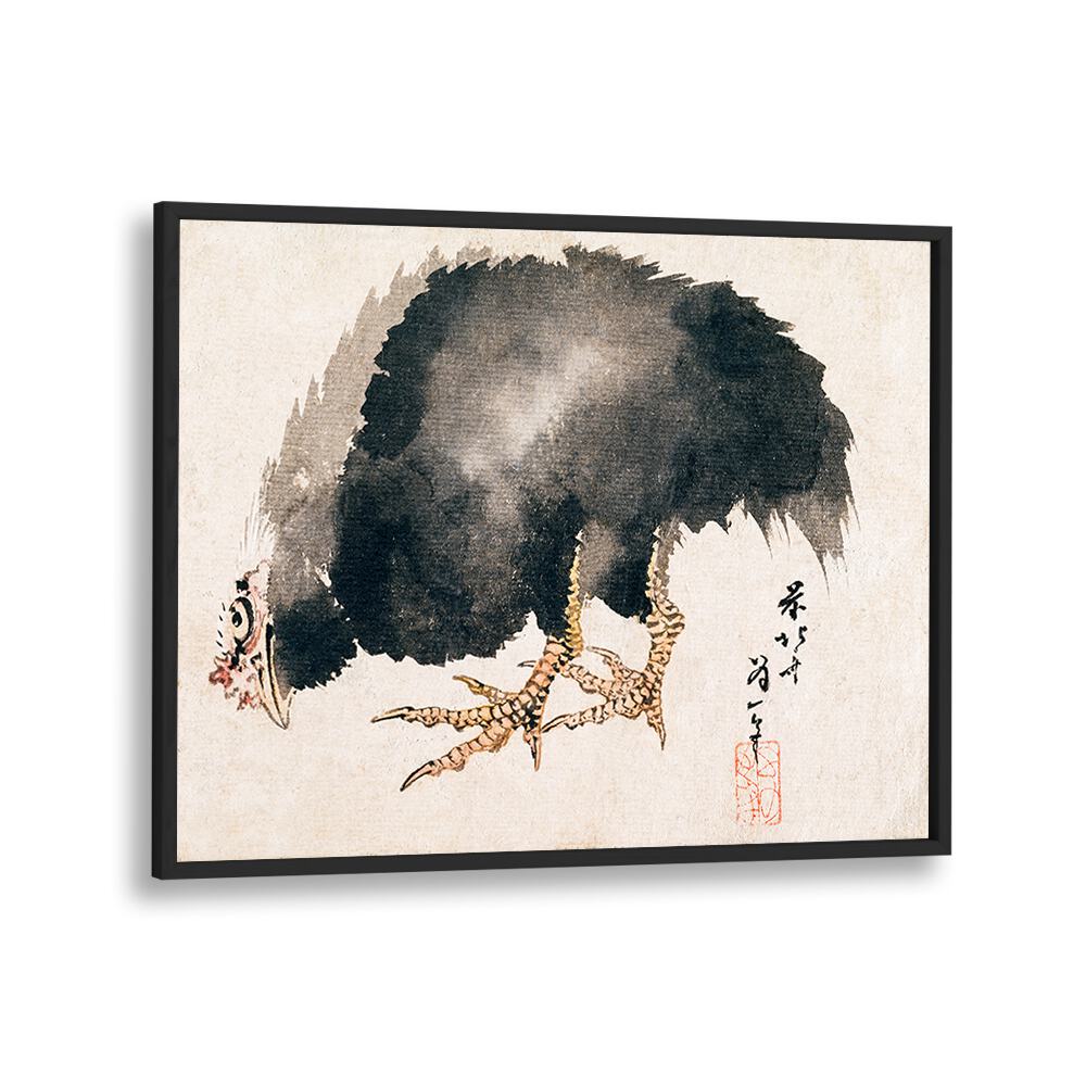 COCK (19TH CENTURY) VINTAGE PAINTING BY KATSUSHIKA HOKUSAI, JAPANESE PAINTINGS