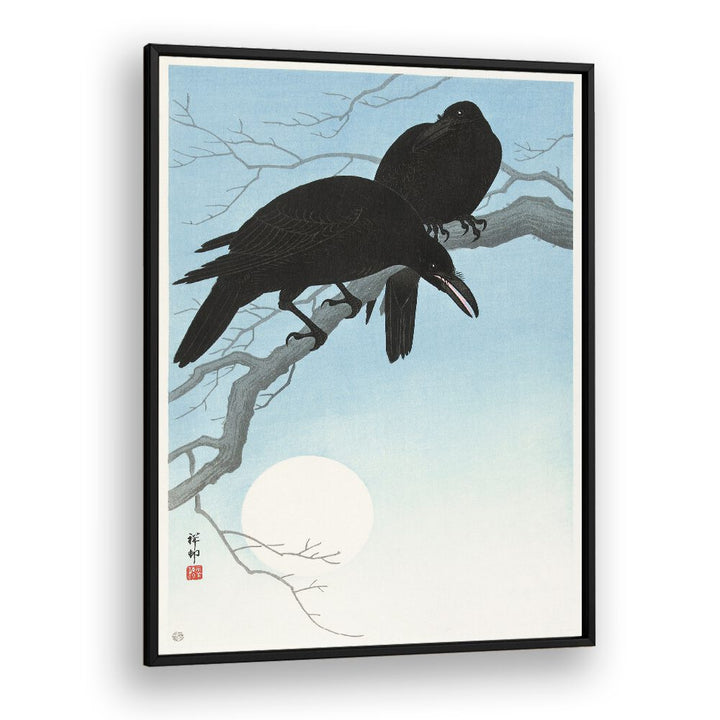 TWO CROWS ON A BRANCH (1927)  , JAPANESE PAINTINGS , JAPANESE ART PRINTS