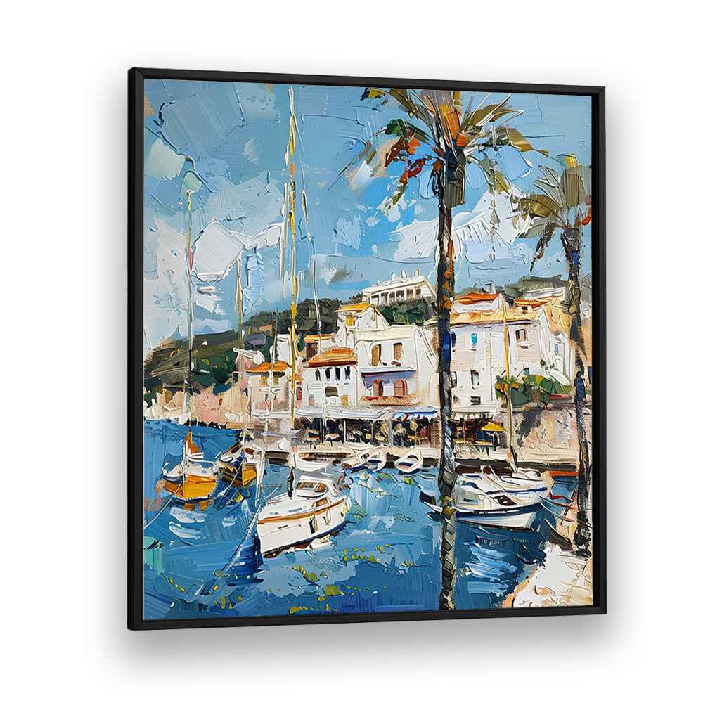 Colorful coastal scene capturing the essence of SANT JUAN SPAIN, perfect for travel enthusiasts and art lovers.