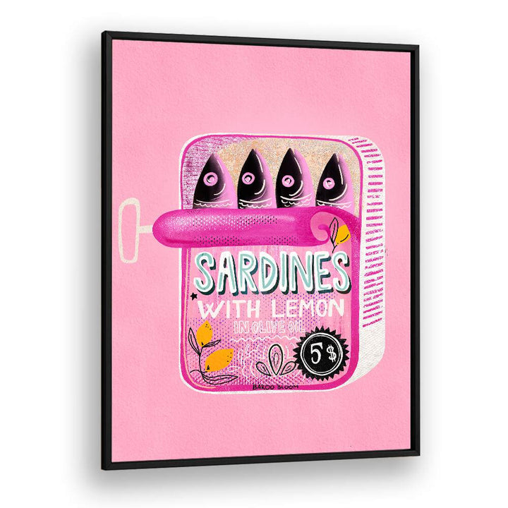 SARDINES TIN CAN PINK BY BAROO BLOOM , WALL ART PRINTS