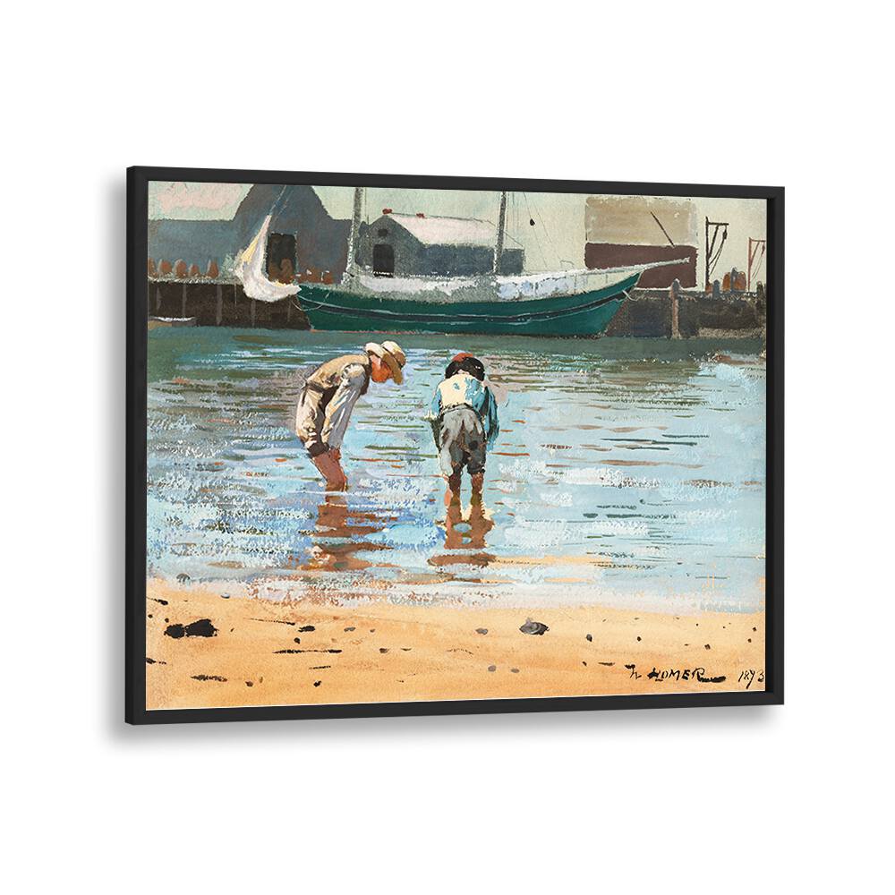 BOYS WADING (1873)  , VINTAGE PAINTINGS