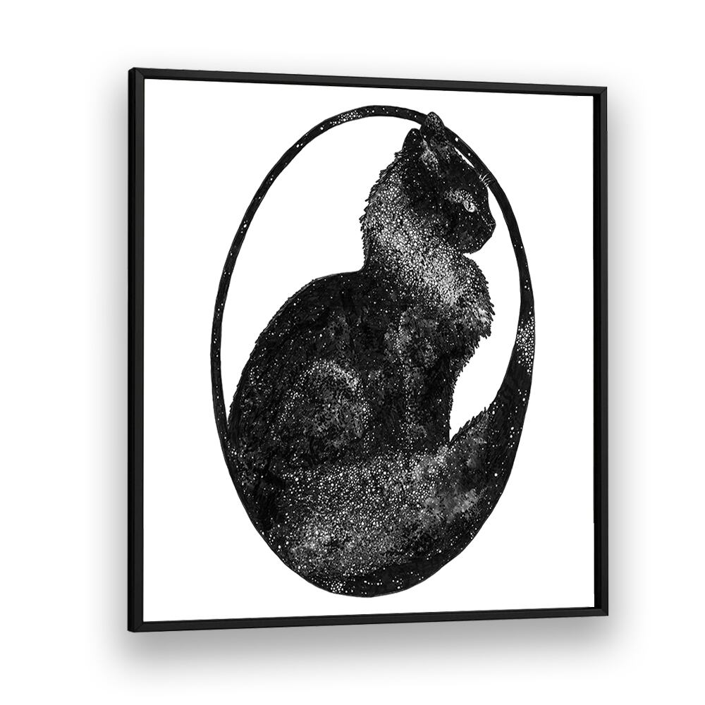 SPACE CAT SQUARE ,WILDLIFE PAINTINGS