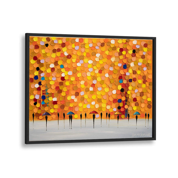 6 UMBRELLAS AT SUNSET , MODERN IMPRESSIONISM PAINTINGS