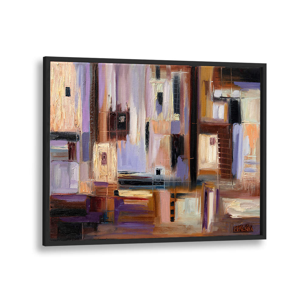 ABSTRACT CITY , MODERN IMPRESSIONISM PAINTINGS