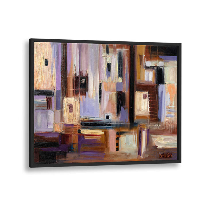 ABSTRACT CITY , MODERN IMPRESSIONISM PAINTINGS