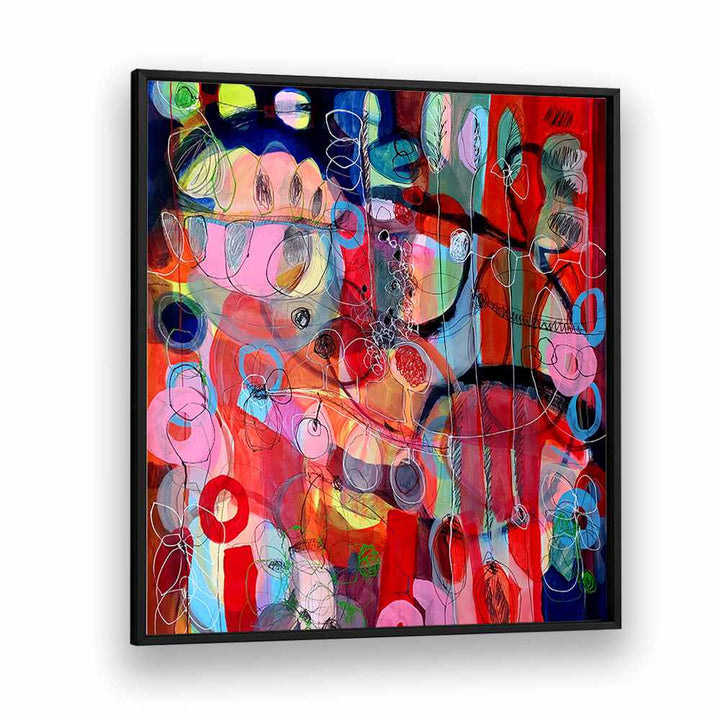 Vibrant colors and dynamic shapes define AFTER THE RAIN II, ABSTRACT PAINTINGS, a stunning acrylic artwork.