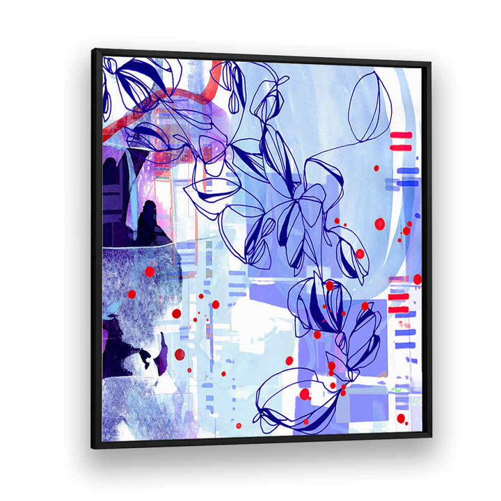 BLUE FLORAL ELEGANCE , ORGANIC FORMS