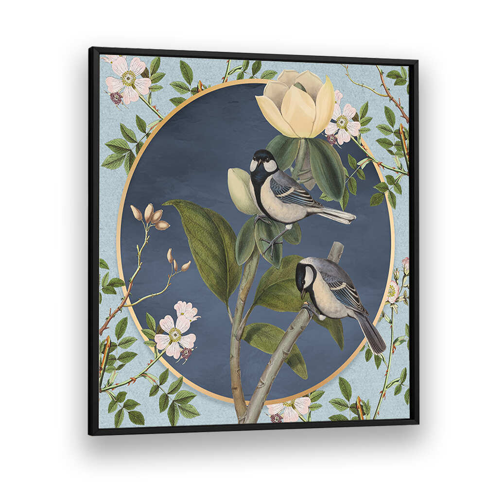 BOTANICAL COLLAGE WITH BIRDS