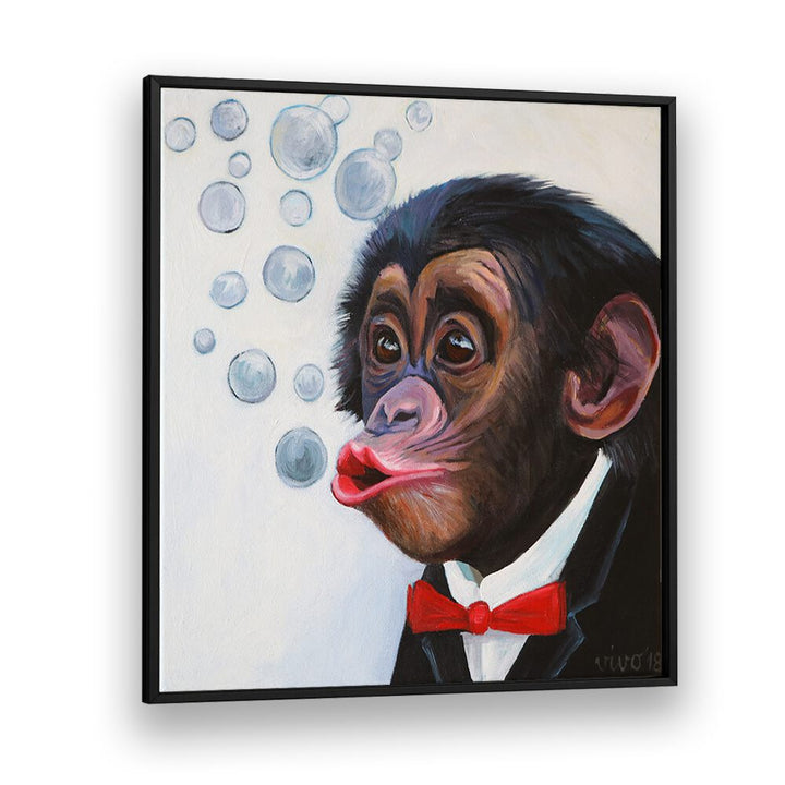 Bubbly Chimp Fancy Comic Posters bring vibrant cartoon art to life with playful bubbles and a stylish chimp.