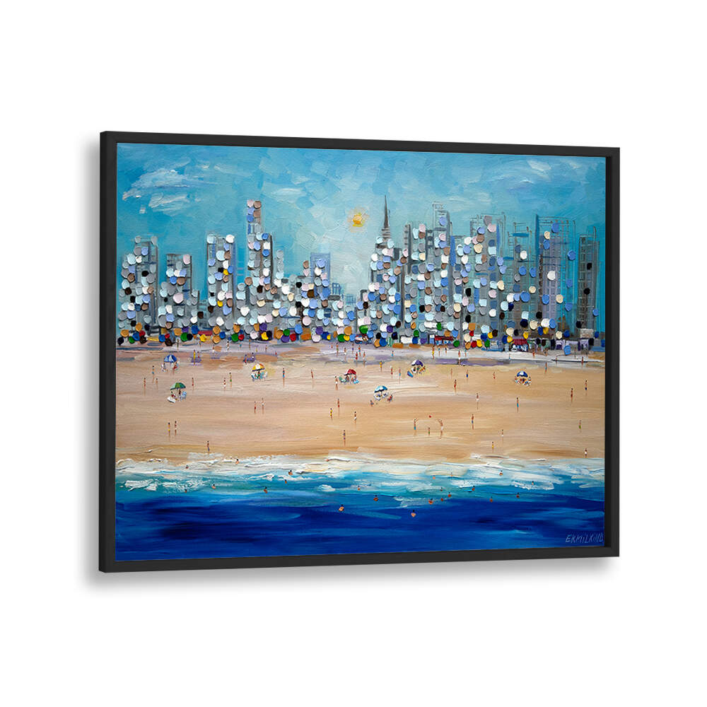 CITY BEACH , MODERN IMPRESSIONISM PAINTINGS