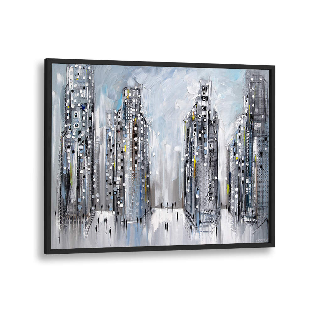 CITY STREET SCENE , MODERN IMPRESSIONISM PAINTINGS